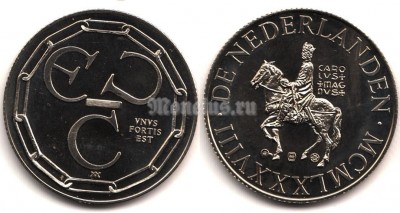 монета Нидерланды 1 экю 1988 год
