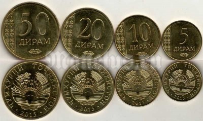 Таджикистан набор из 4-х монет 2015 год