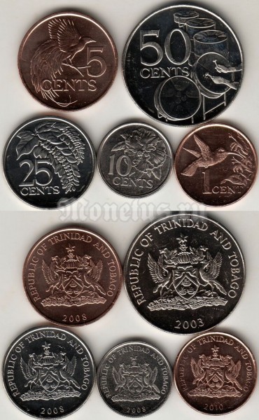 Тринидад и Тобаго набор из 5-ти монет