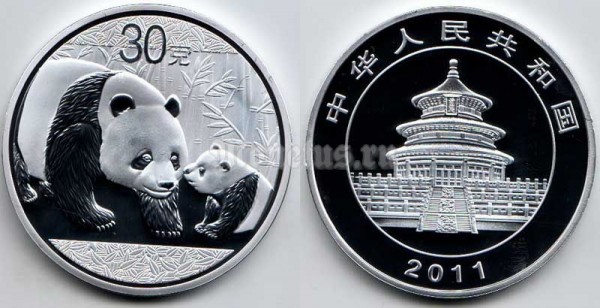 Монетовидный жетон Китай 2011 год панда PROOF