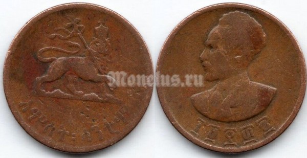 монета Эфиопия 5 центов 1944 год