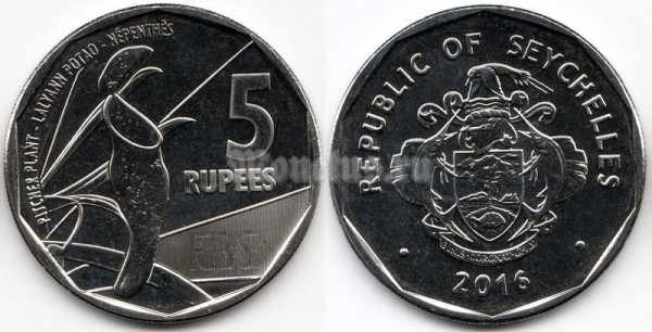 монета Сейшельские острова 5 рупий 2016 год