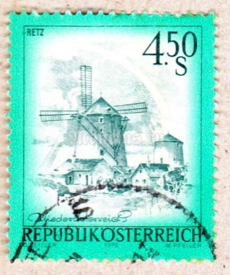 марка Австрия 4 Австрийских шиллинга "Рец" 1976 год