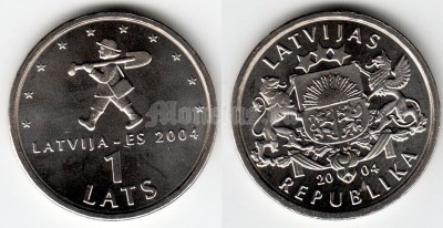 Латвия 1 лат 2004 год Спридитис