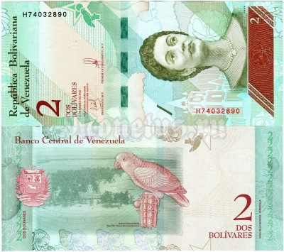 банкнота Венесуэла 2 боливара 2018 год