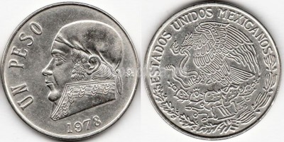 монета Мексика 1 песо 1978 года - Хосе Мария Морелос
