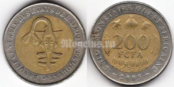 Западная Африка (BCEAO) 200 франков 2005 год
