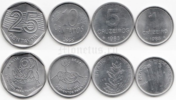 Бразилия набор из 4-х монет FAO