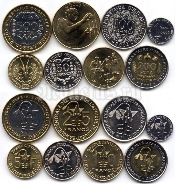 К.Ф.А. Африка набор из 8-ми монет