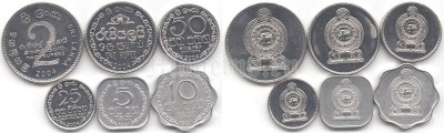 Шри-Ланка набор из 6-ти монет