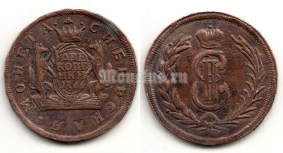 Копия монеты две копейки 1764 год сибирская