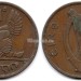 монета Ирландия 1 пенни 1942 год Глухарь