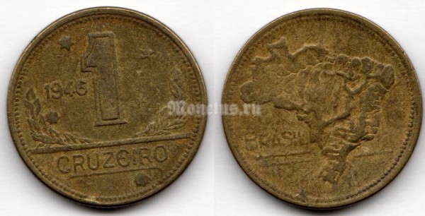 монета Бразилия 1 крузейро 1946 год