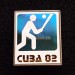Значок Куба Cuba 1982 виды спорта Бейсбол, ситалл зеркальный стекло