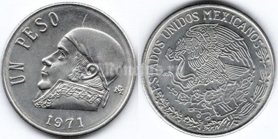 монета Мексика 1 песо 1971 года - Хосе Мария Морелос