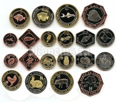 Кабинда набор из 10-ти монет 2008 год