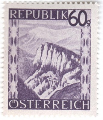 марка Австрия 60 грош "Semmering (Lower Austria)" 1945 год