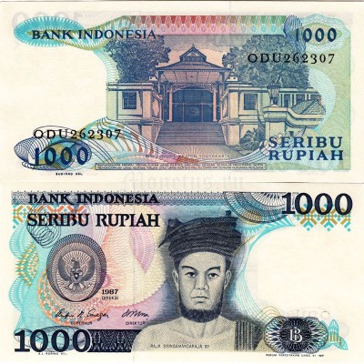 бона Индонезия 1000 рупий 1987 год