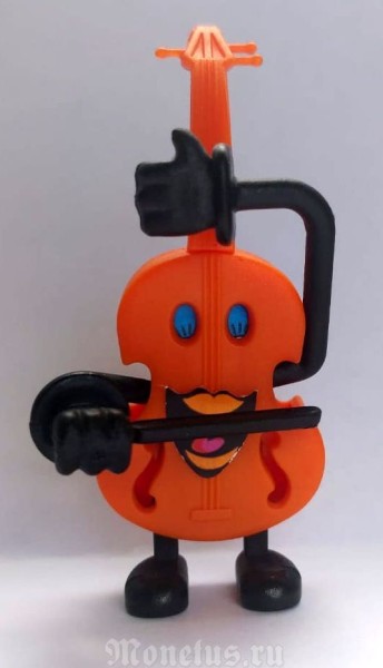 Киндер-Сюрприз, Kinder, Серия Музыкальные инструменты 1995 год K96 n.11 Виолончель Скрипка Сборка