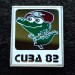 Значок Куба Cuba 1982 талисман крокодил, ситалл зеркальный стекло