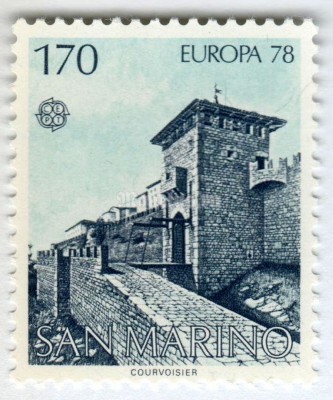 марка Сан-Марино 170 лир "San Francisco gate" 1978 год