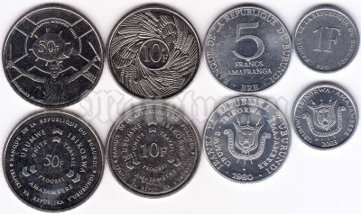 Бурунди набор из 4-х монет
