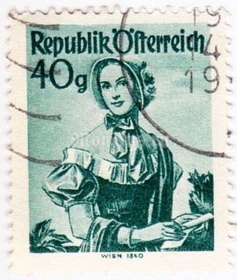 марка Австрия 40 Австрийских грош "Вена (1840)" 1958 год