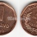 Монета Аргентина 1 центаво 1999 год