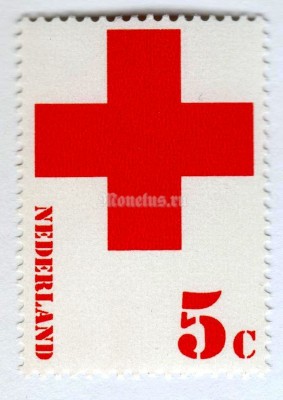 марка Нидерланды 5 центов "Red Cross" 1972 год