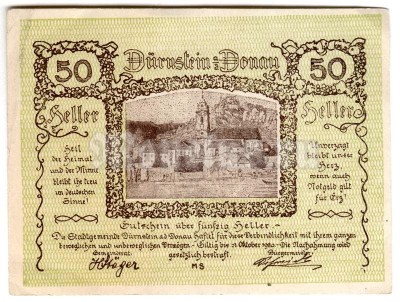 Нотгельд Германия 50 геллеров 1920 год