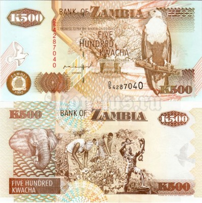 бона Замбия 500 квача 1992-2003 год