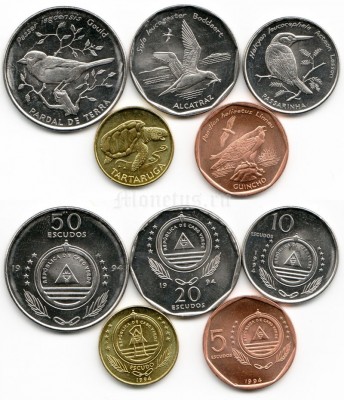 Кабо Верде набор из 5-ти монет 1994 год