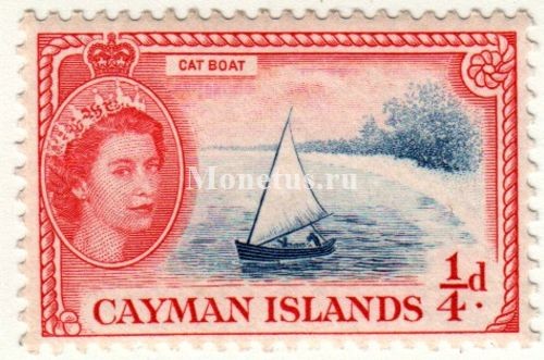 марка Каймановы острова 1/4 пенни 1955 год