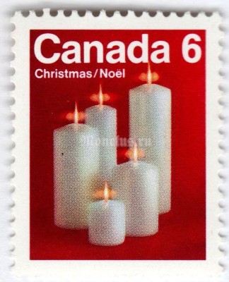 марка Канада 6 центов "Candles" 1972 год