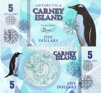 Бона Остров Карней 5 долларов 2016 год