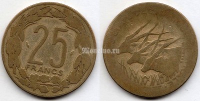монета Центральная Африка (BEAC) 25 франков 1975 год