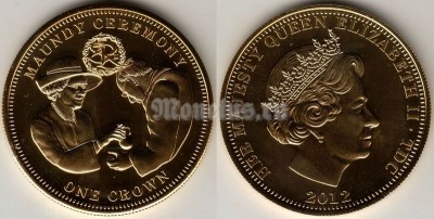 монета Тристан да Кунья 1 крона 2012 год Церемония Мэнди