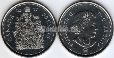 монета Канада 50 центов 2017 год