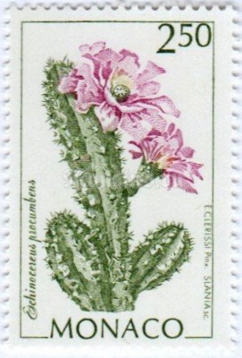 марка Монако 2,50 франка "Echinocereus procumbens" 1993 год