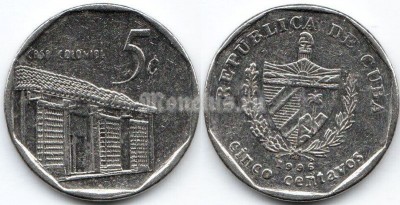 монета Куба 5 сентаво 1996 год