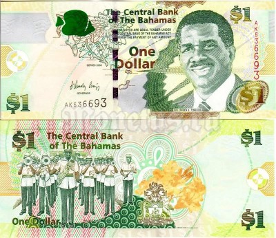 бона Багамы 1 доллар 2008 год