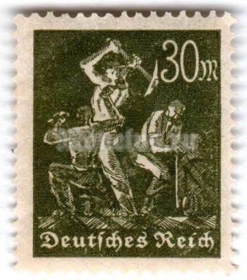 марка Немецкий Рейх 30 рейхсмарок "Miner" 1923 год