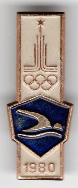 Значок ( Спорт ) "Плавание" Олимпиада-80