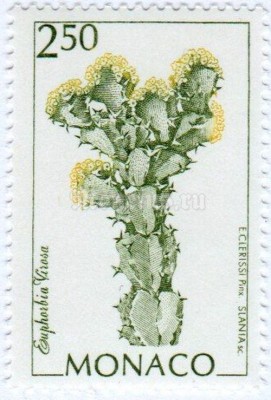 марка Монако 2,50 франка "Euphorbia virosa" 1993 год
