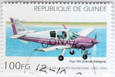 марка Гвинея 100 франков "Pup-150" 1995 год Гашение