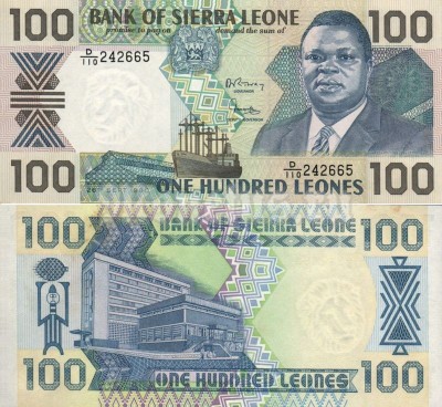 банкнота Сьерра-Леоне 100 леоне 1990 год