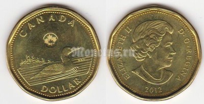 монета Канада 1 доллар 2012 год утка