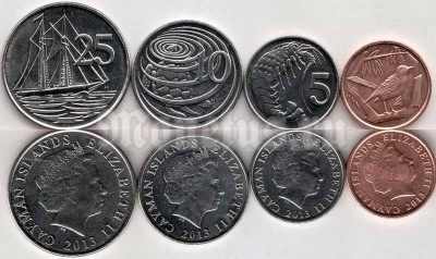 Каймановы острова набор из 4-х монет 2013 год