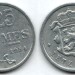 монета Люксембург 25 сантимов 1954 год