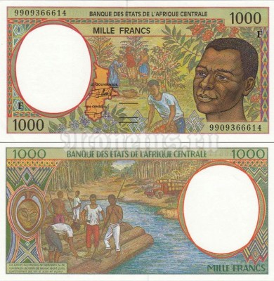 Банкнота Центральная Африка 1000 франков 1999 год